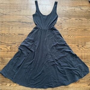 Reformation Charcoal Gray Sleeveless Scoop Neck Fit & Flare Midi Maxi Dress XS